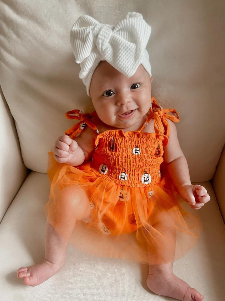 Pumpkin Muslin Bubble Tutu One Piece