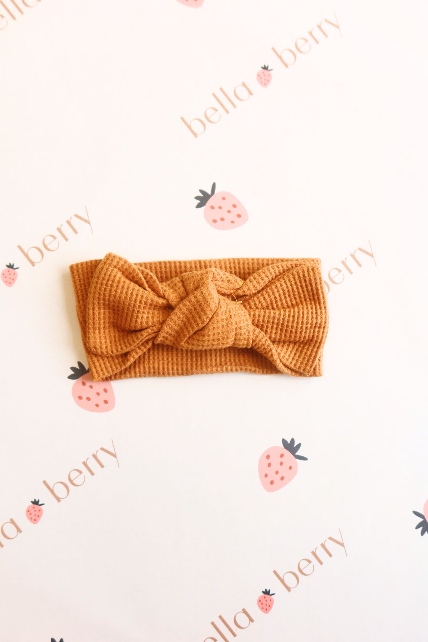 Organic Cotton Waffle Knit Bow + Hat