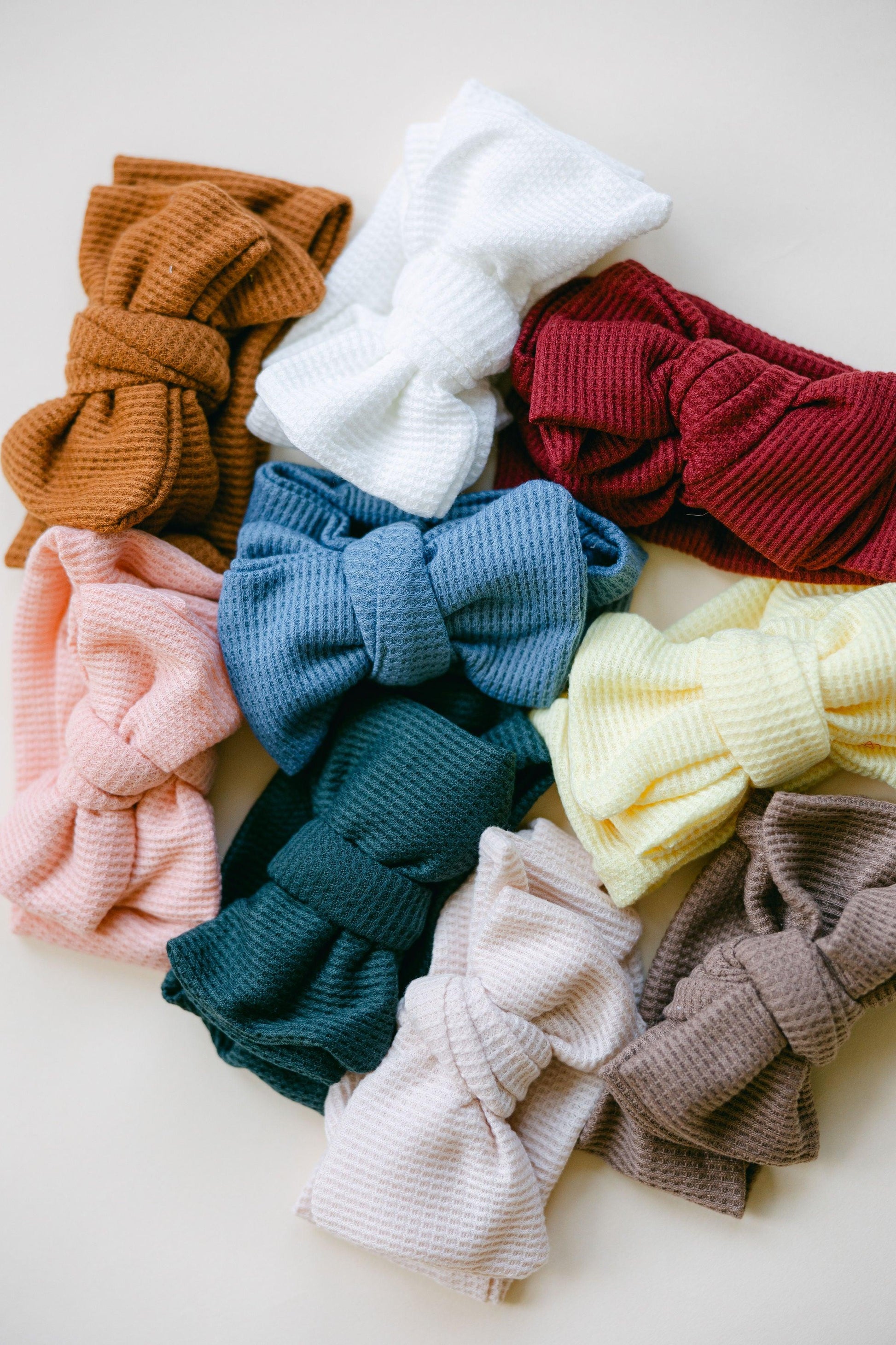 Waffle Knit Bow Headband - BellaBerryDesigns