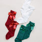 Christmas Knee High Socks with Bow