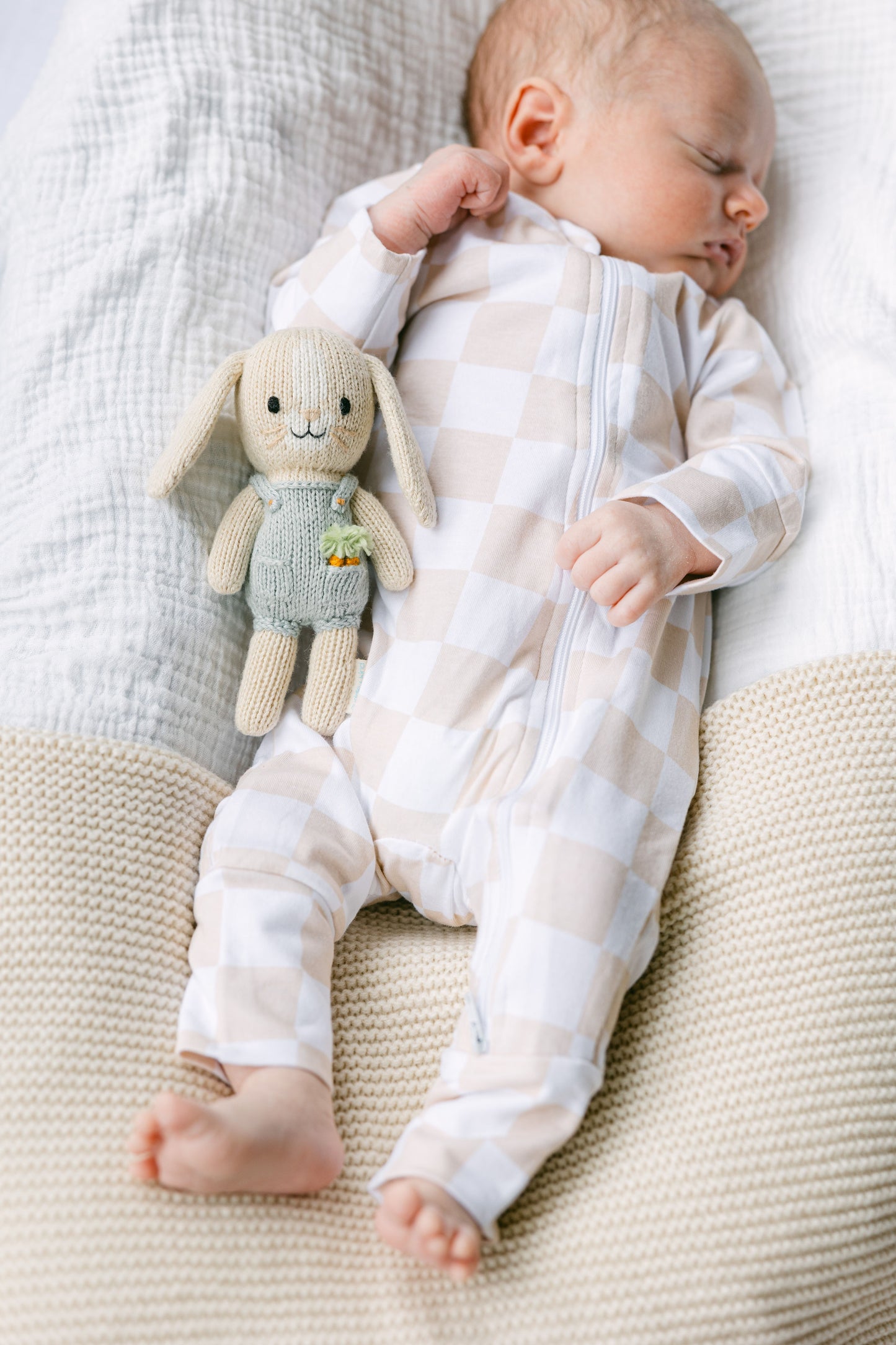 Organic Cotton Checkered Romper