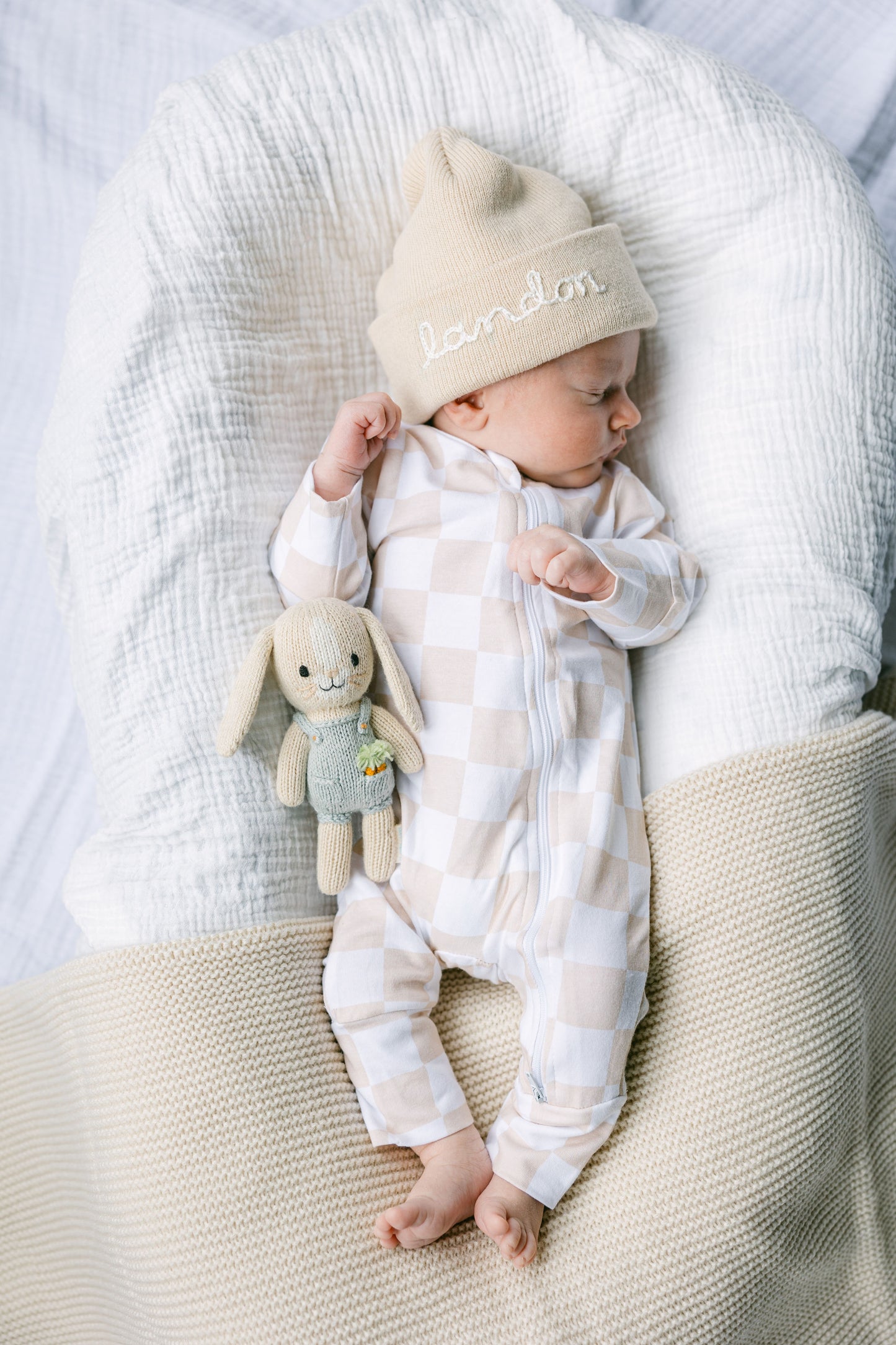 Organic Cotton Checkered Romper