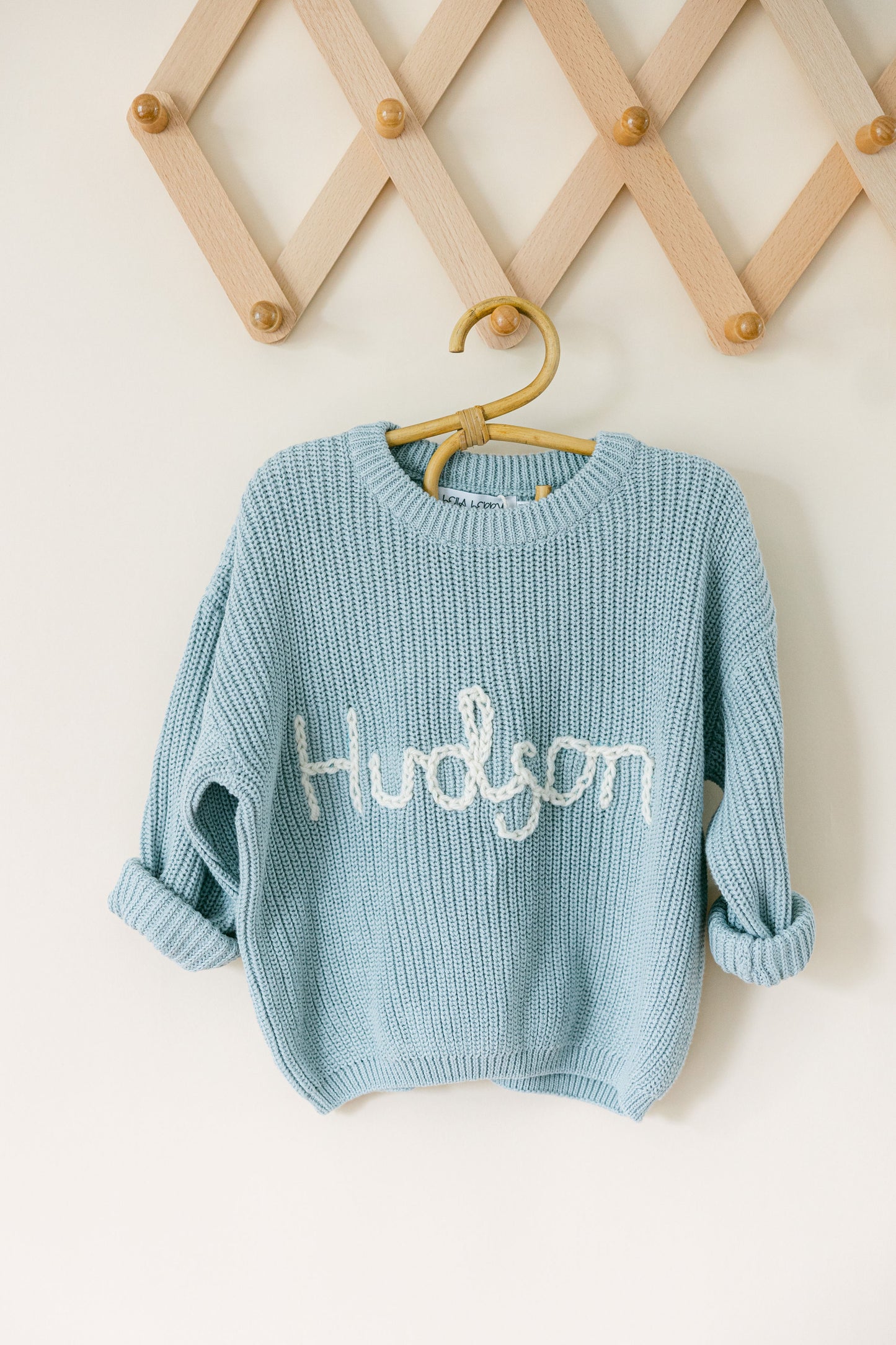 Custom Embroidered Chunky Knit Sweater