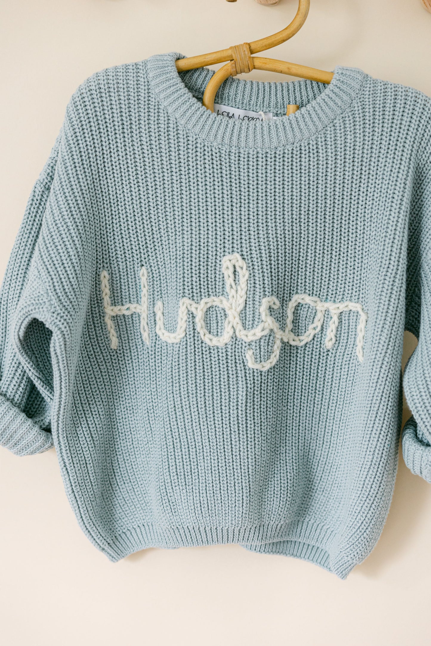 Custom Embroidered Chunky Knit Sweater