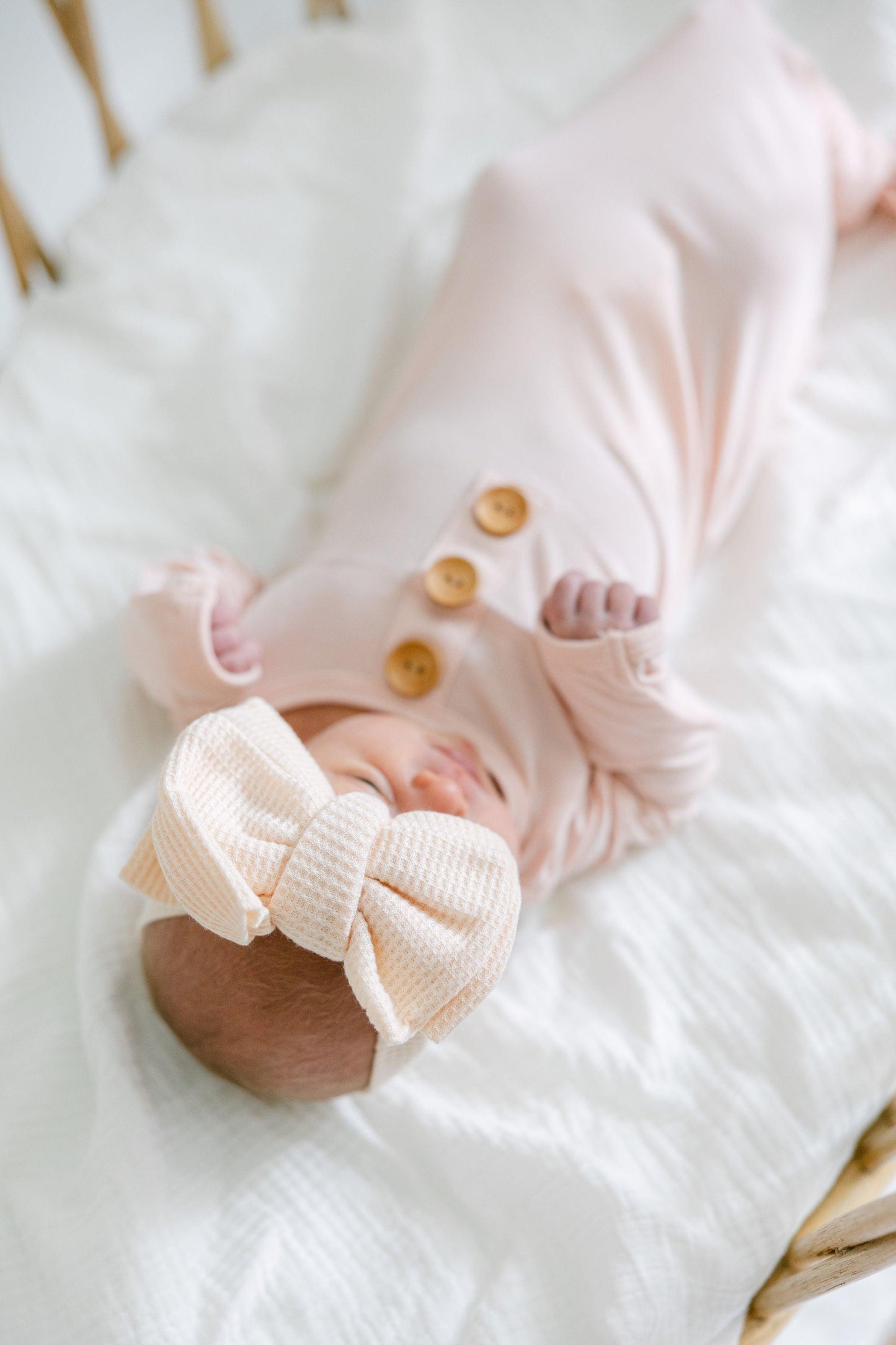 Waffle Knit Bow Headband - BellaBerryDesigns