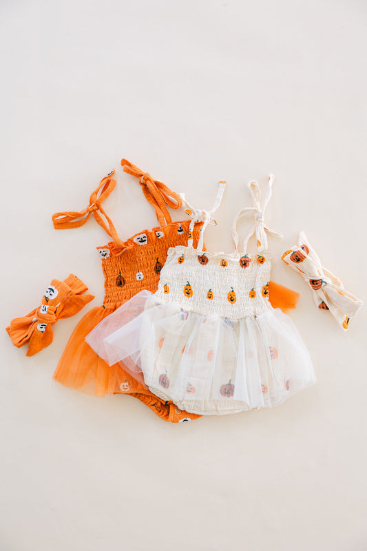 Pumpkin Muslin Bubble Tutu One Piece