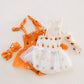 Custom Embroidered Pumpkin Muslin Bubble Tutu One Piece