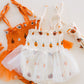 Custom Embroidered Pumpkin Muslin Bubble Tutu One Piece