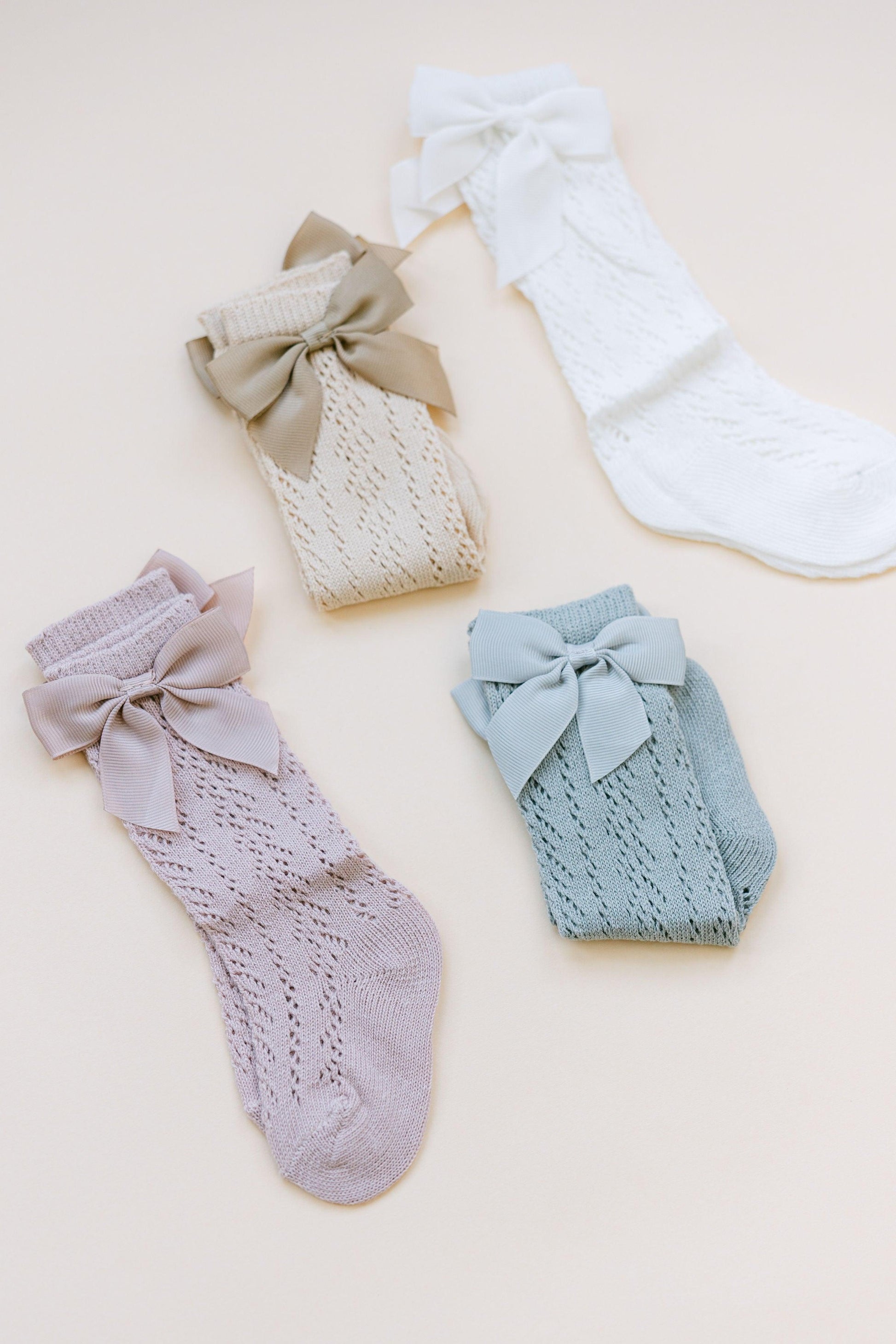 Knee High Socks with Bow - BellaBerryDesigns