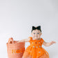 Custom Embroidered Pumpkin Muslin Bubble Tutu One Piece