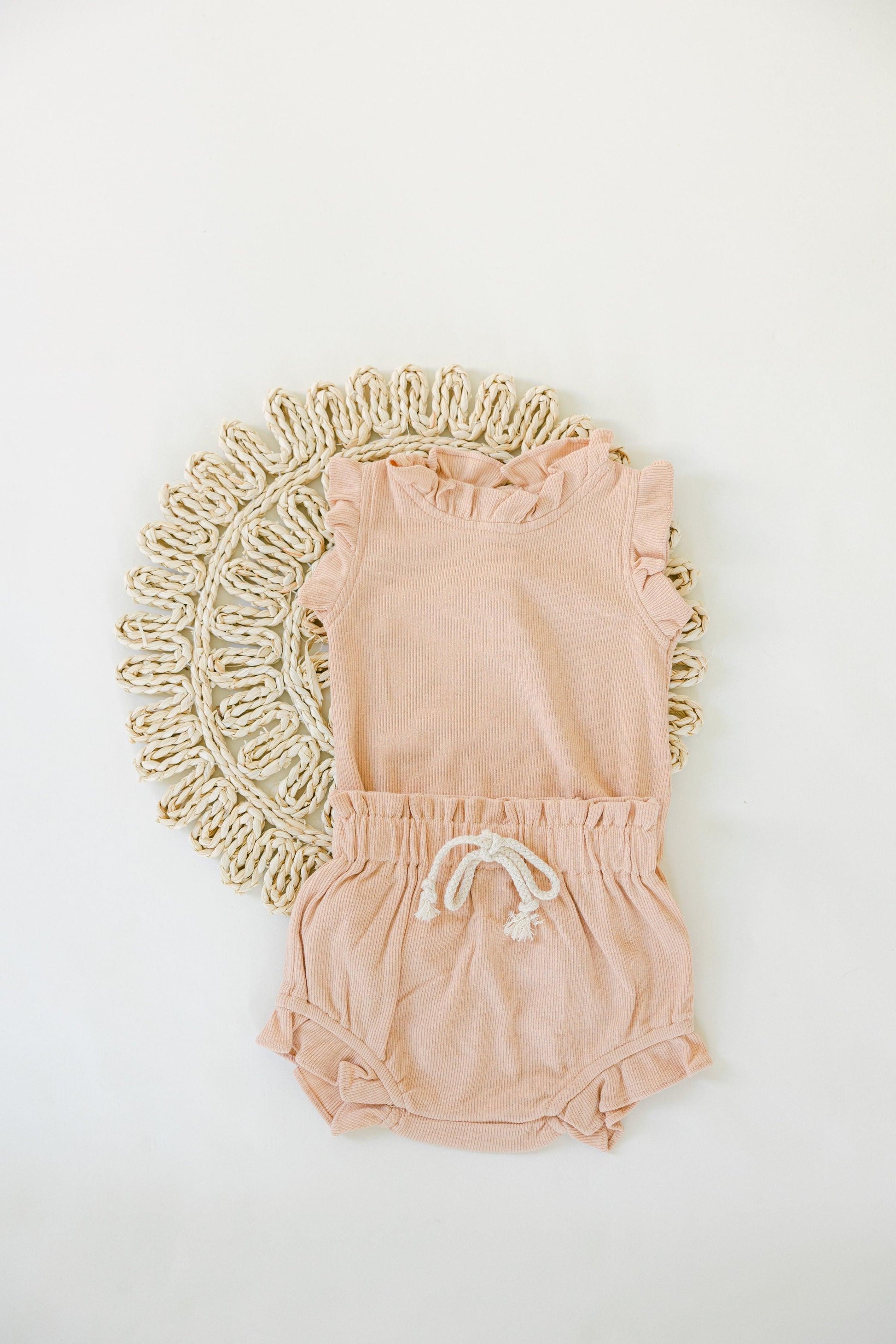 Baby Girl Ruffle Romper and Shorts - BellaBerryDesigns