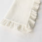 Embroidered Waffle Knit Ruffled Blanket