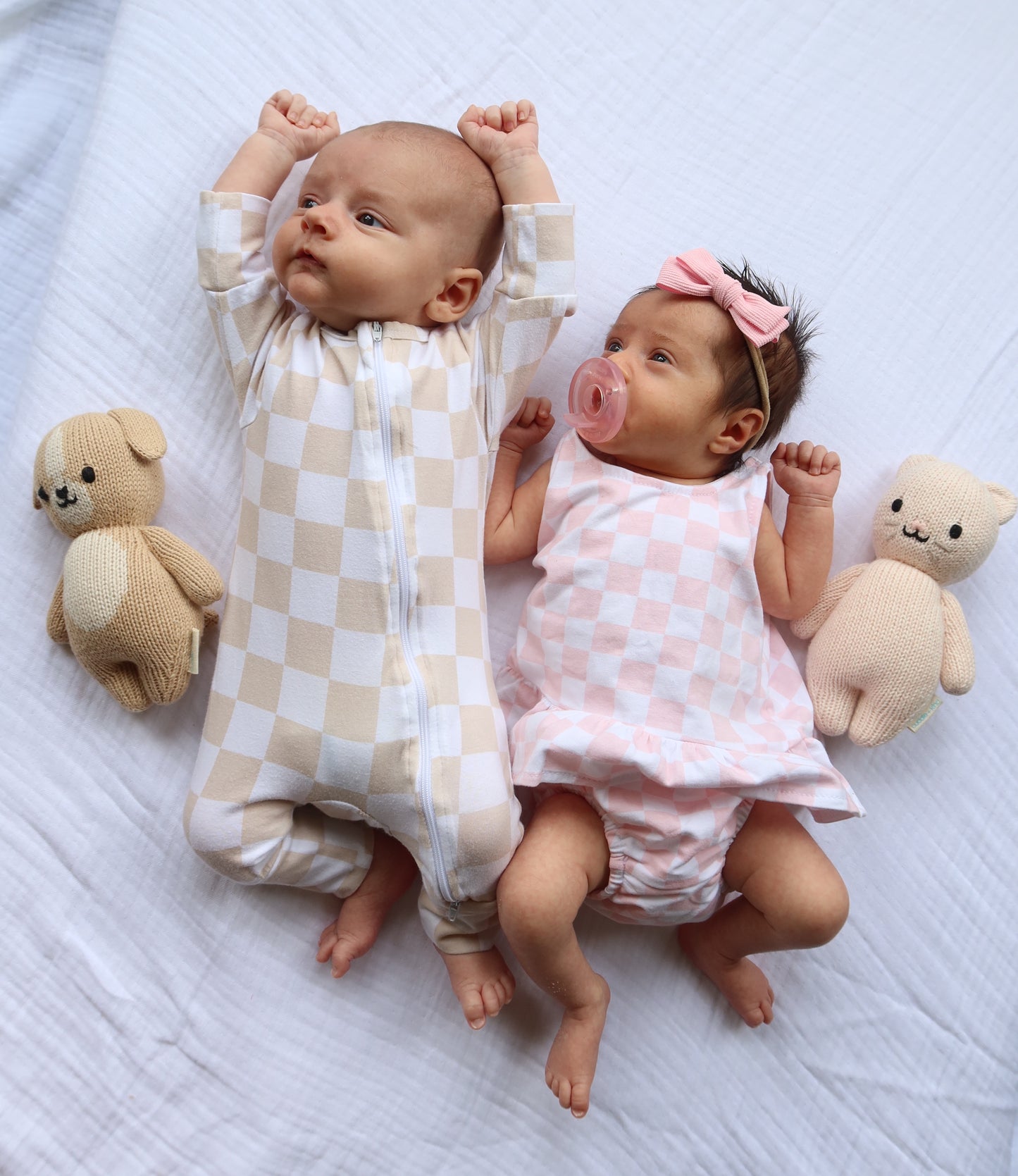 Organic Cotton Checkered Romper