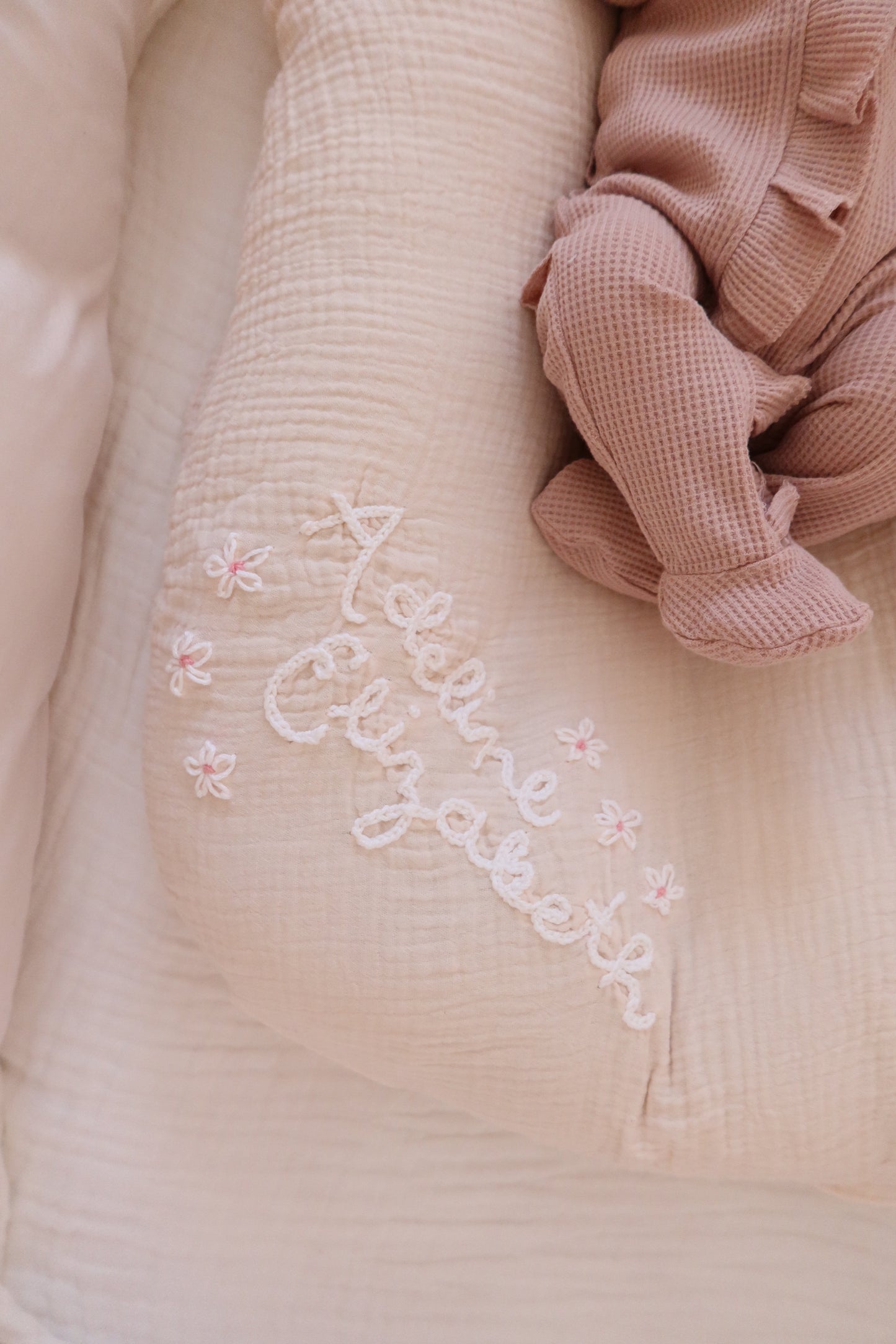 Custom Embroidered Muslin Swaddle Blanket