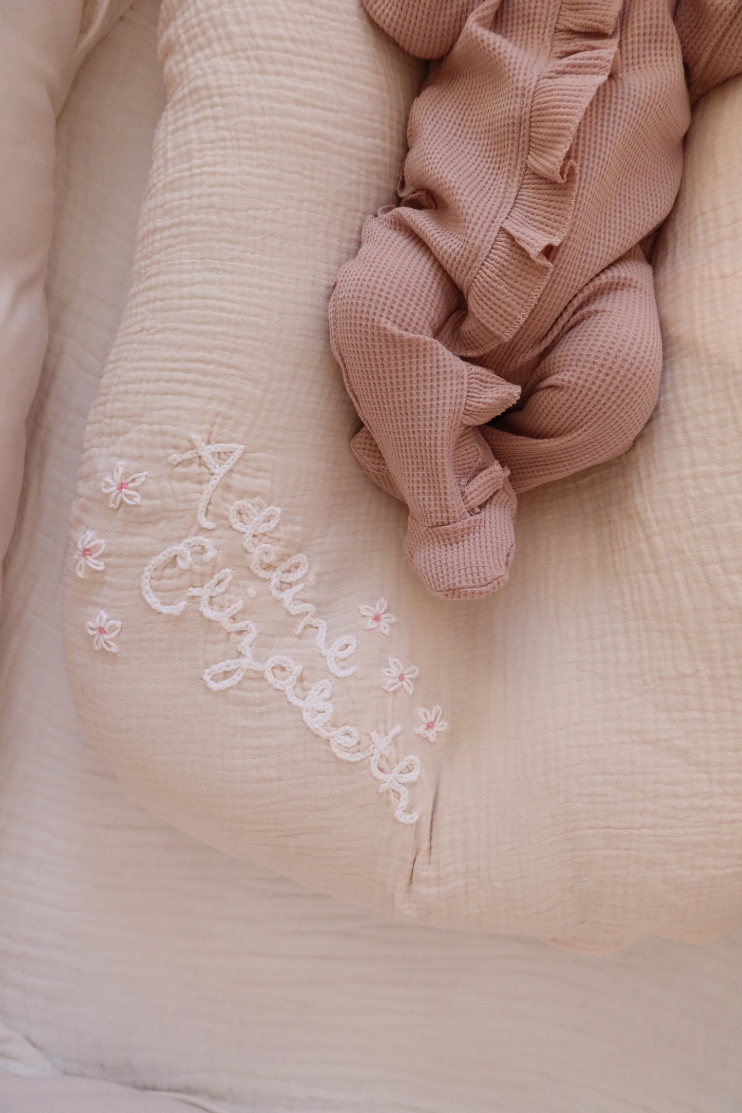 Hand Stitched Muslin Swaddle Blanket