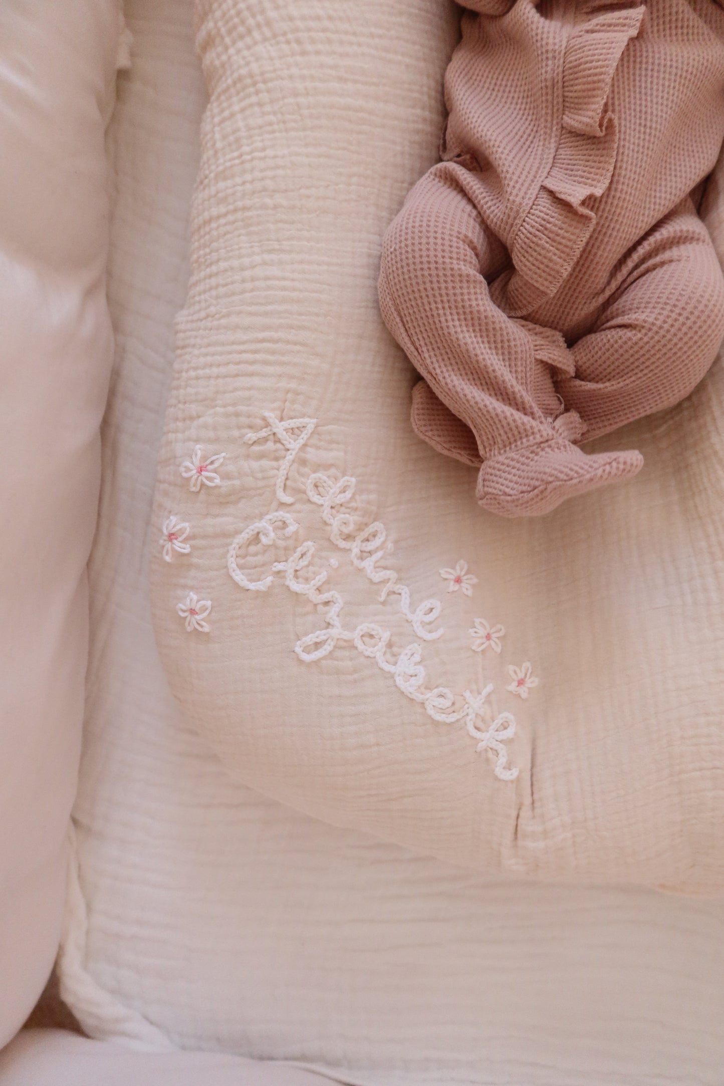 Custom Embroidered Muslin Swaddle Blanket