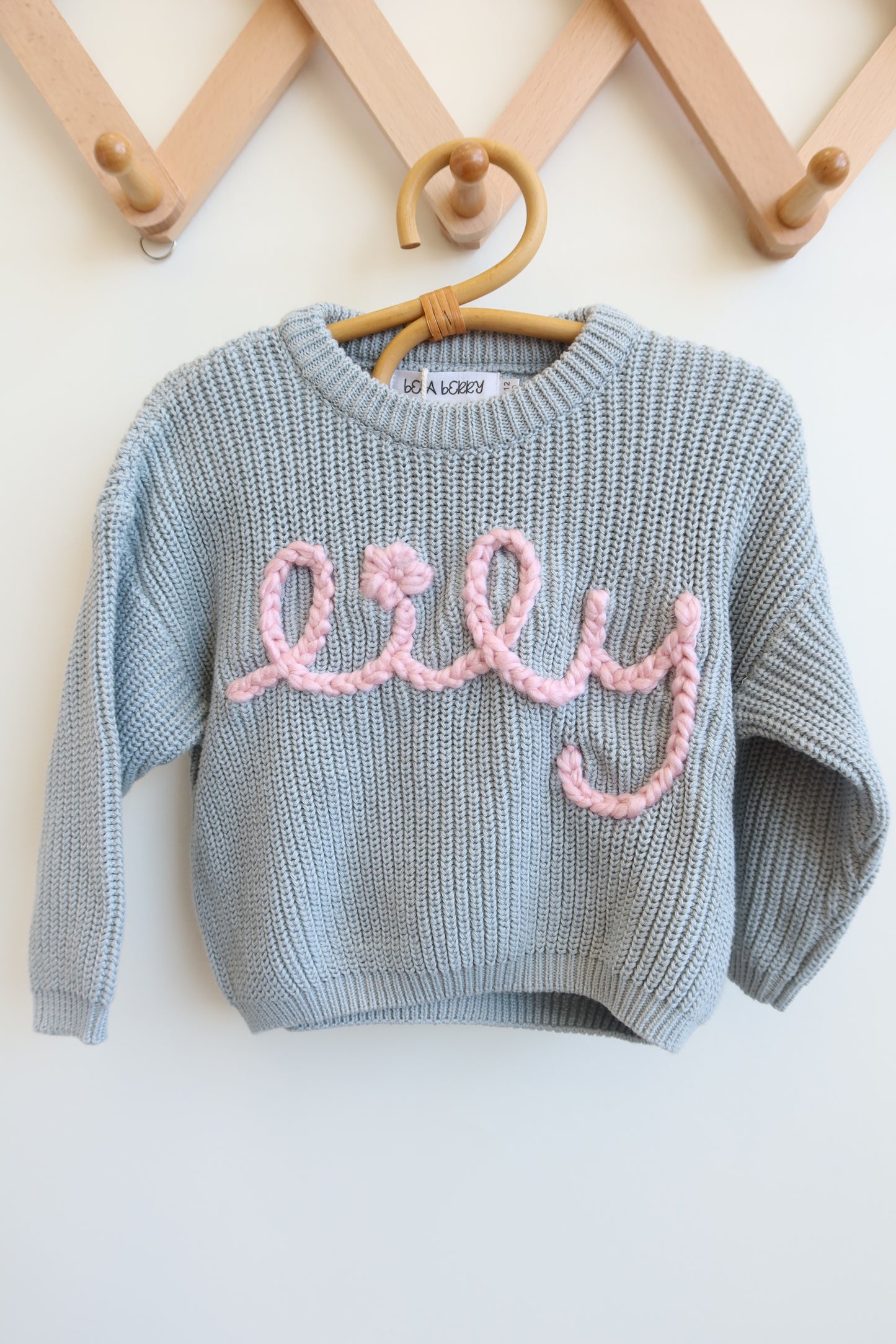 Custom Embroidered Chunky Knit Sweater