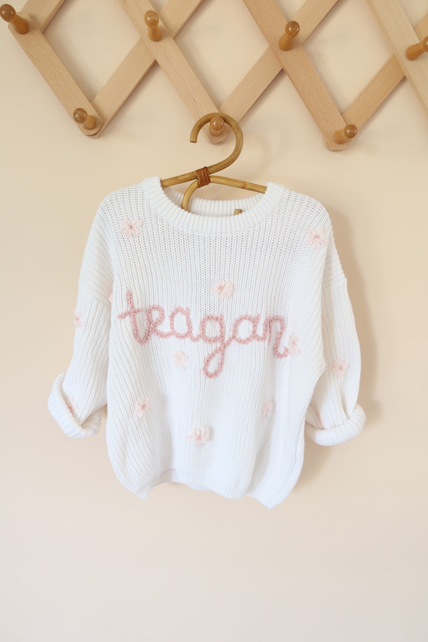Custom Embroidered Chunky Knit Sweater