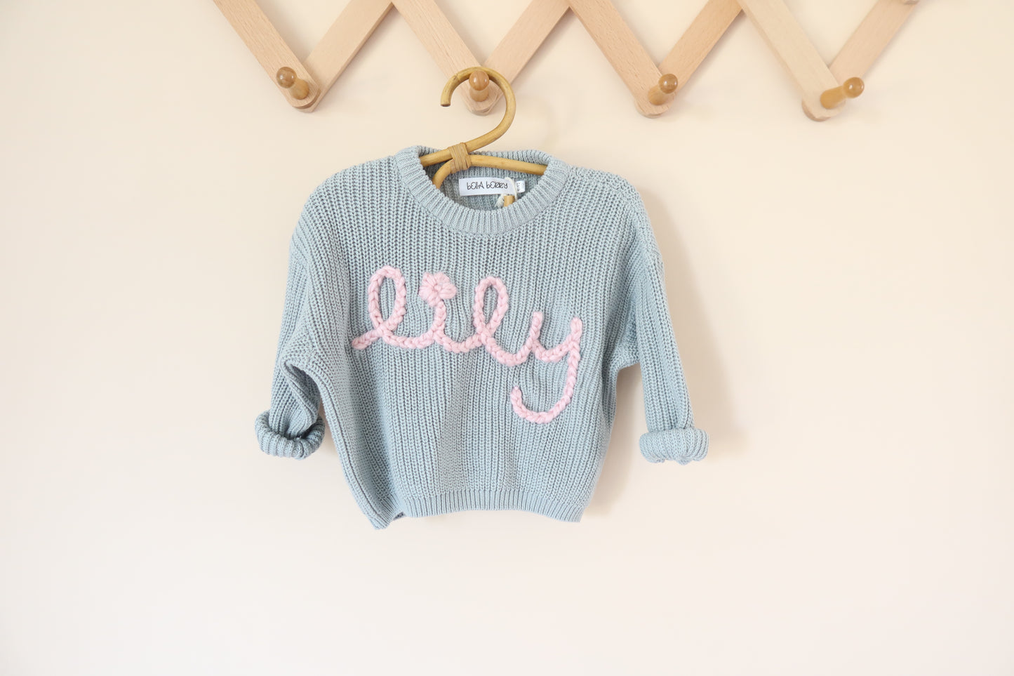 Custom Embroidered Chunky Knit Sweater