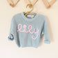 Custom Embroidered Chunky Knit Sweater