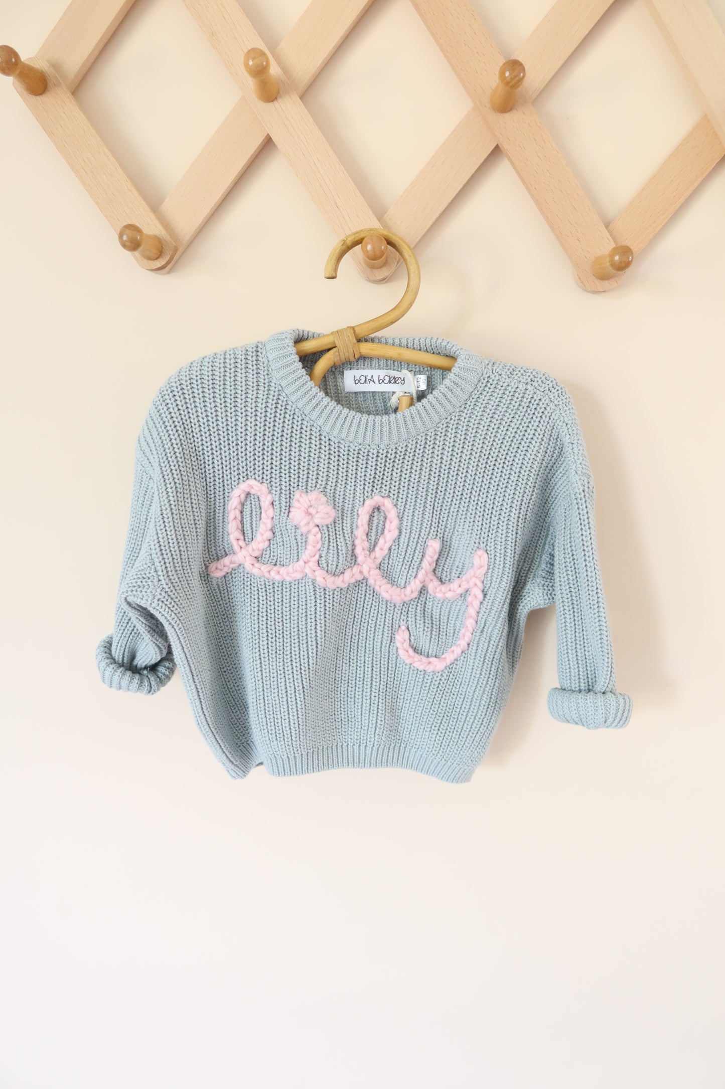 Custom Embroidered Chunky Knit Sweater