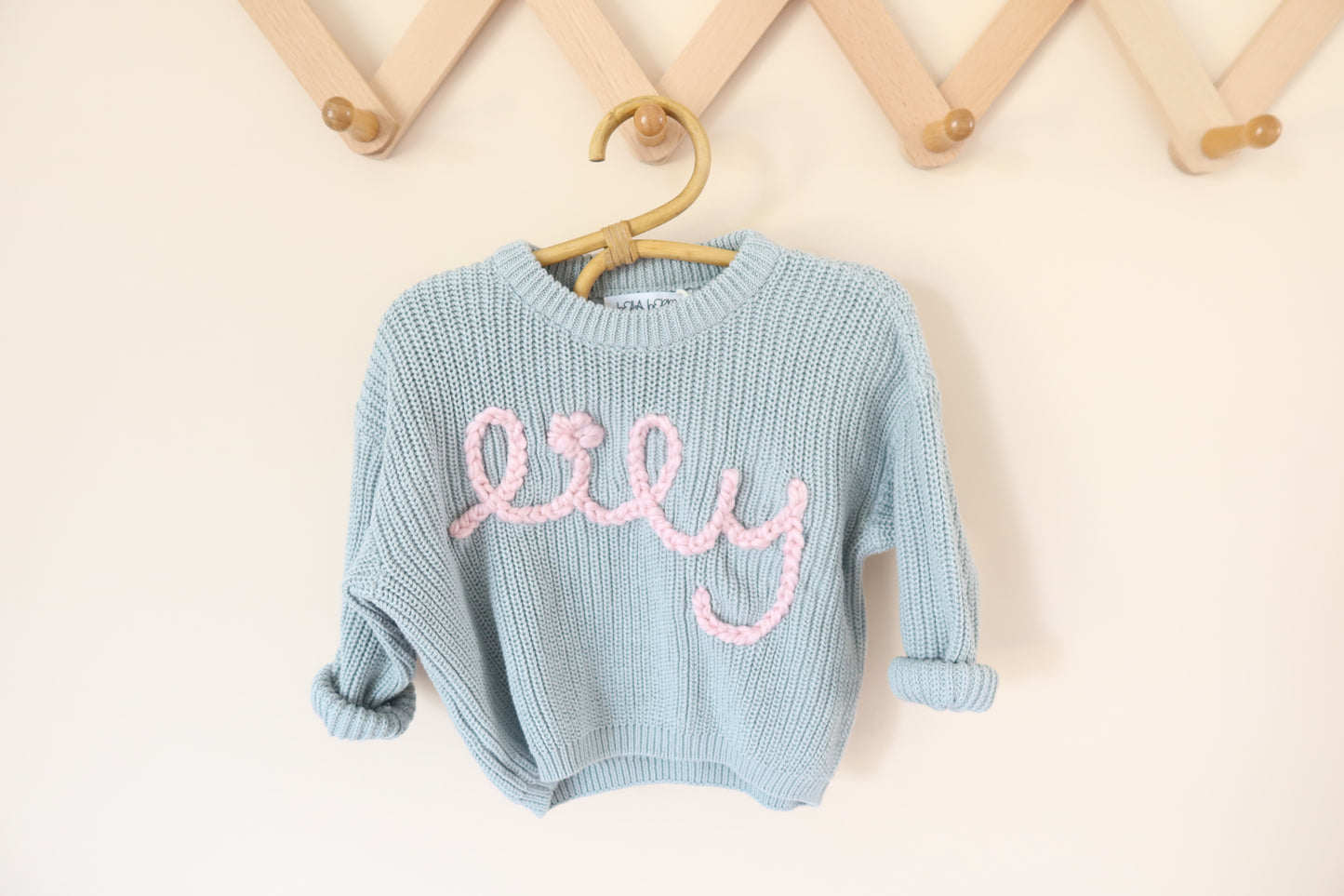 Custom Embroidered Chunky Knit Sweater