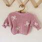 Custom Embroidered Chunky Knit Sweater