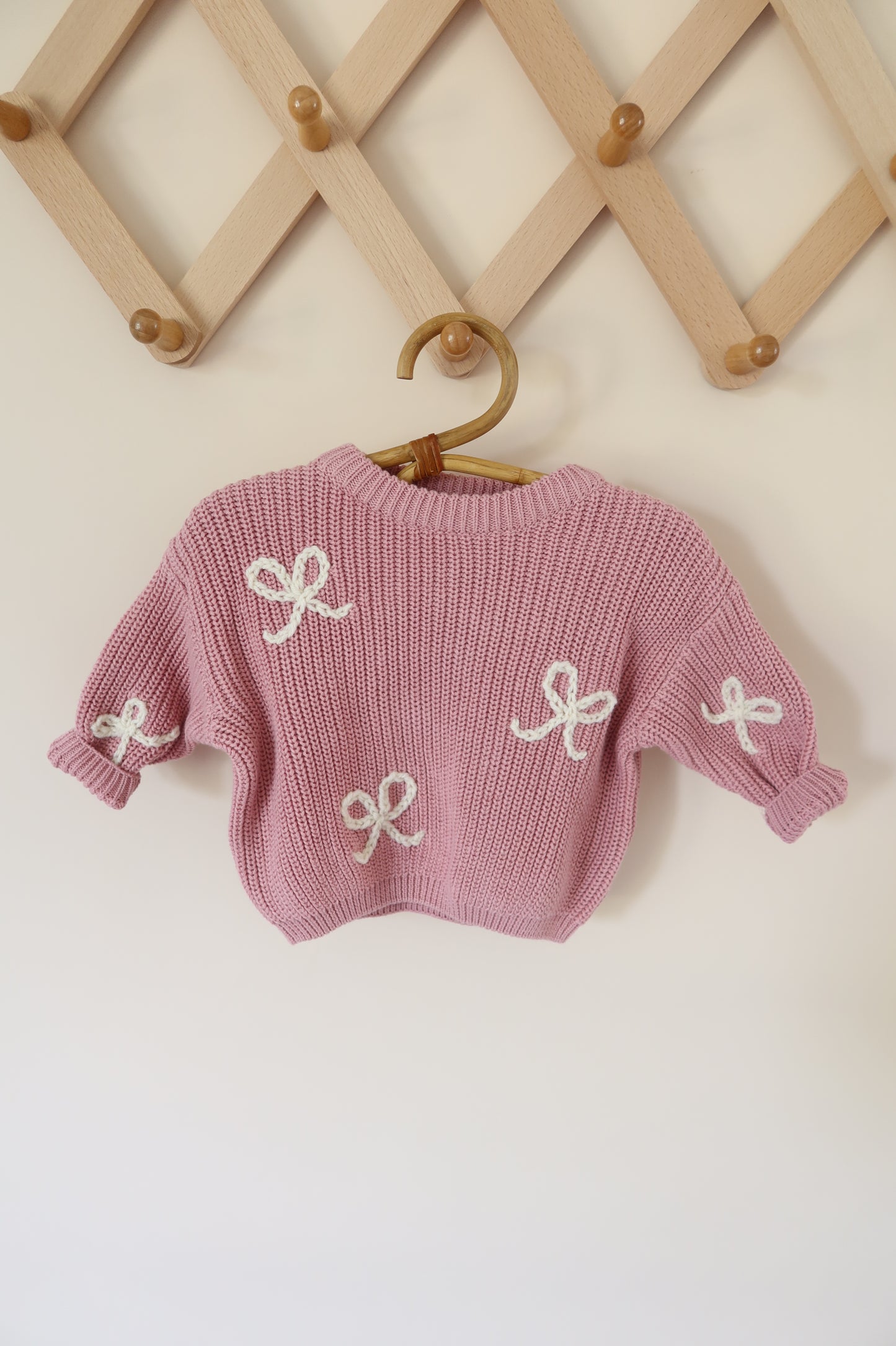 Custom Embroidered Chunky Knit Sweater