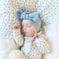 Organic Cotton Waffle Knit Bow + Hat