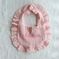 Embroidered Muslin Ruffle Bib