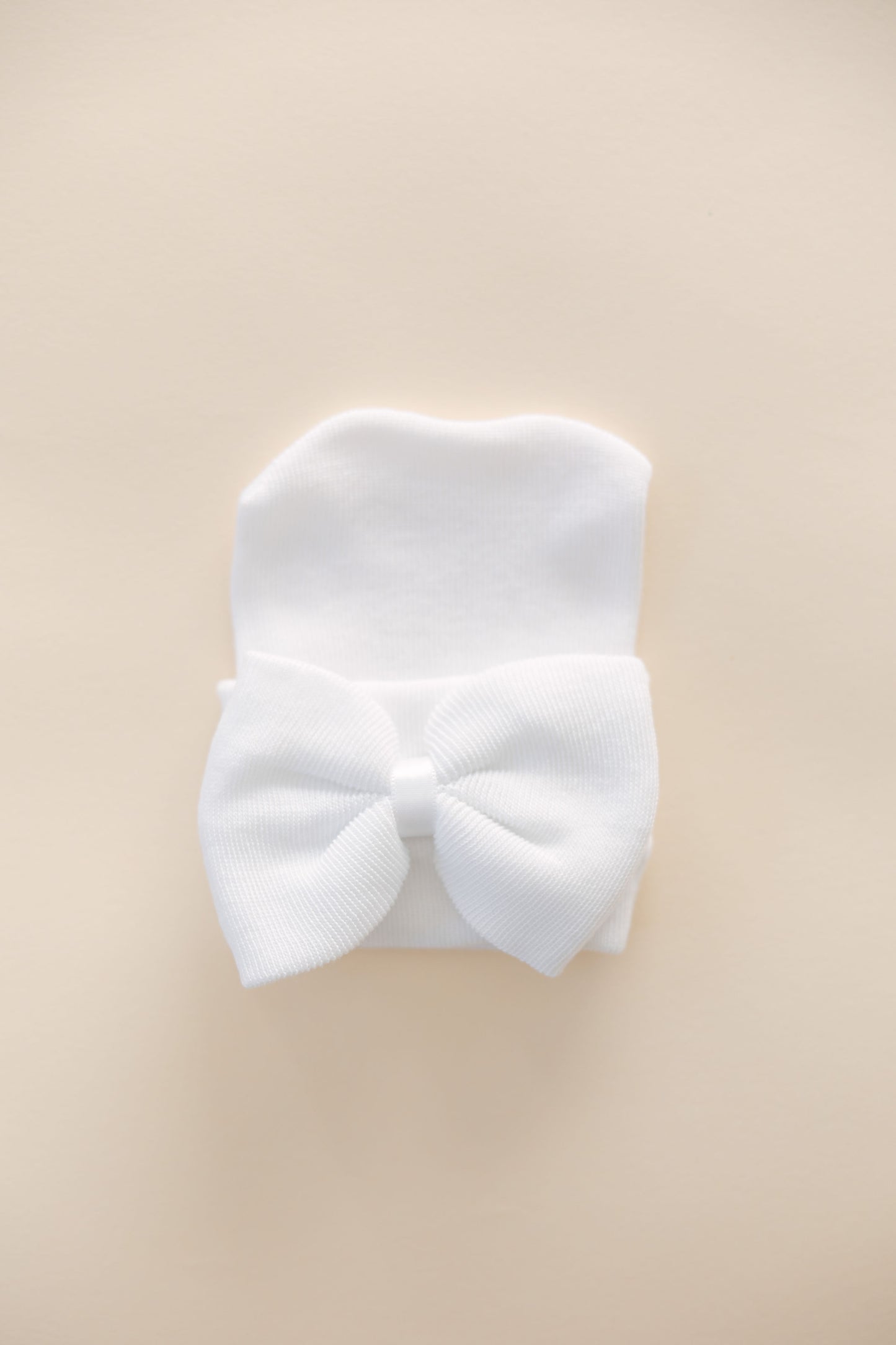 Hand Stitched Newborn Bow Hat