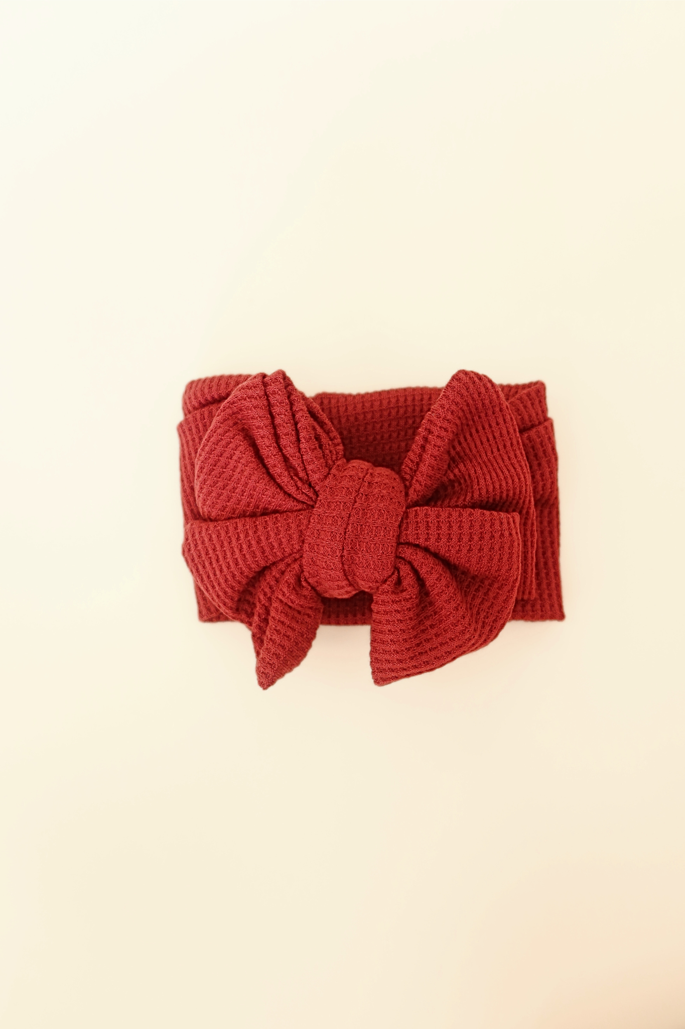 Waffle Knit Bow Headband