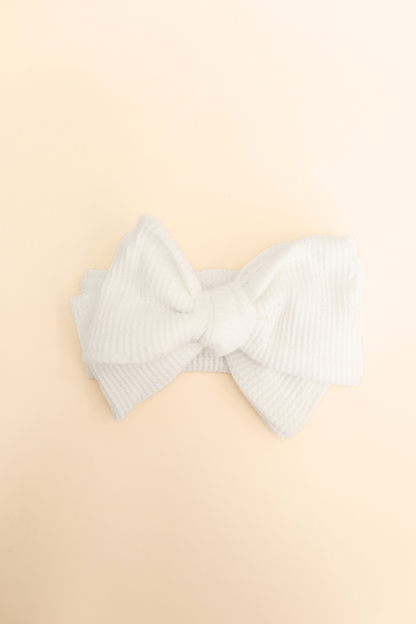 Waffle Knit Bow Headband