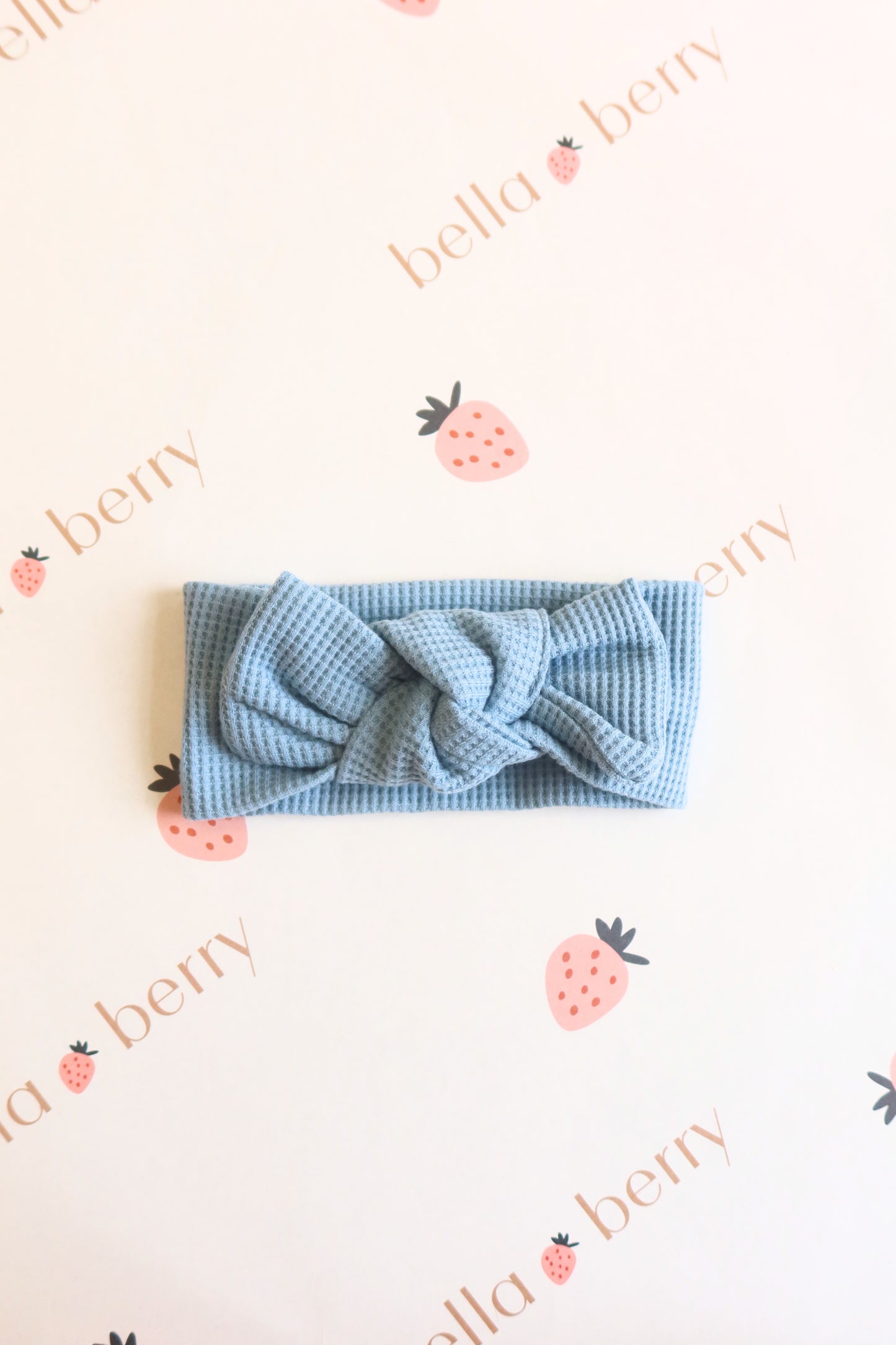 Organic Cotton Waffle Knit Bow + Hat