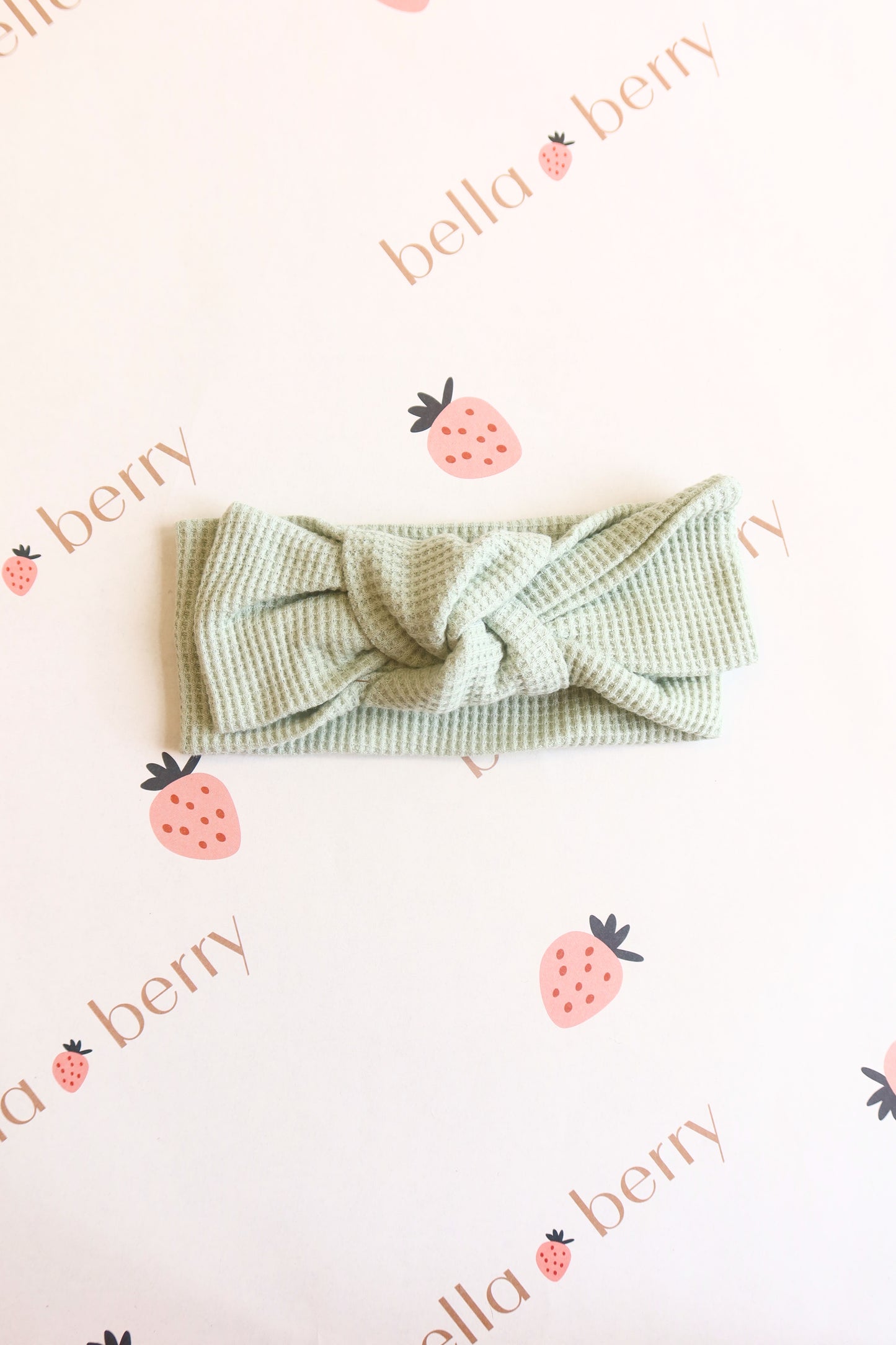 Organic Cotton Waffle Knit Bow + Hat