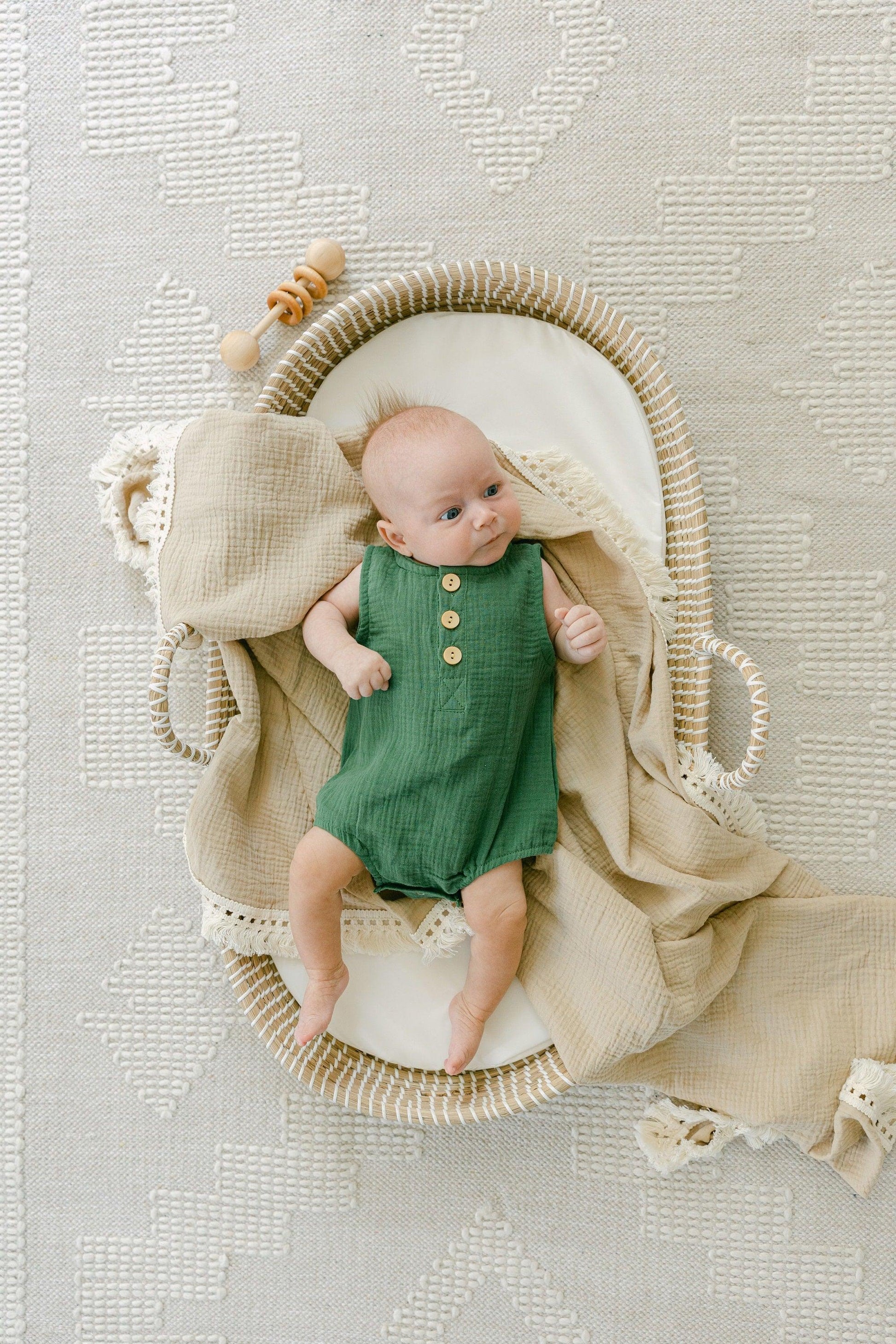 Organic Cotton Baby Boy Bubble - BellaBerryDesigns