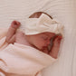 Organic Cotton Waffle Knit Bow + Hat