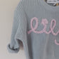 Custom Embroidered Chunky Knit Sweater