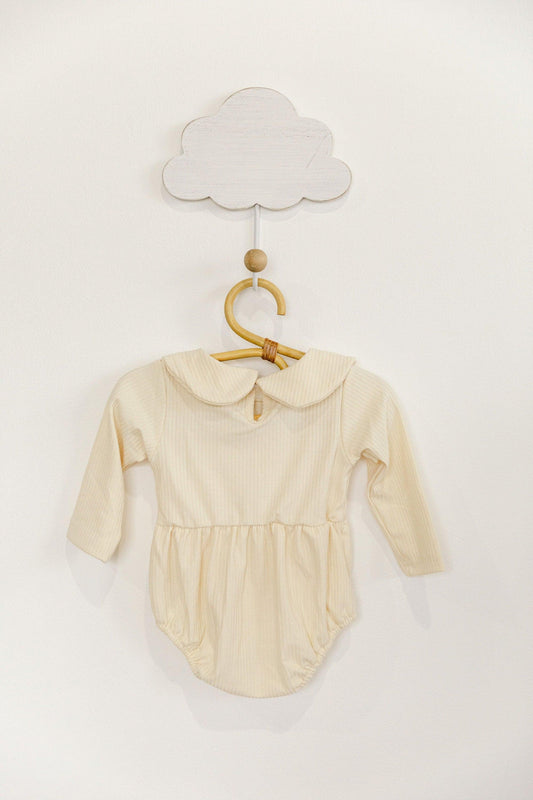 Peter Pan Collar Ribbed Bodysuit - BellaBerryDesigns