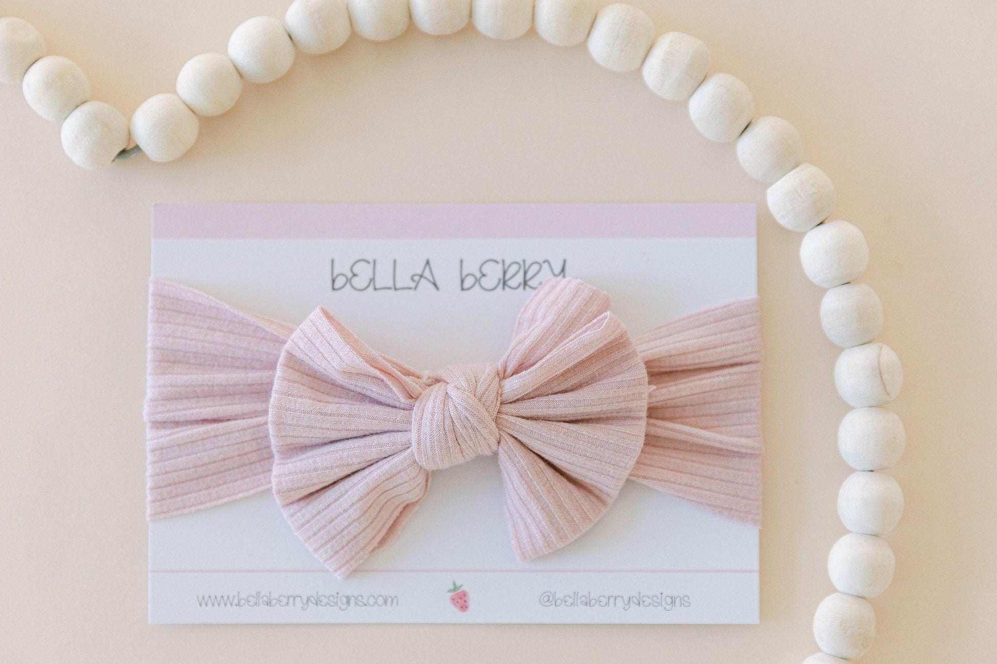 Ribbed Cotton Bow Headband - BellaBerryDesigns