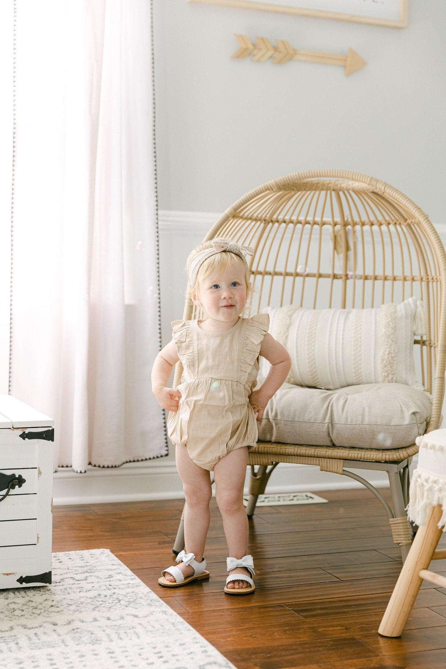 Linen Bubble Romper - BellaBerryDesigns