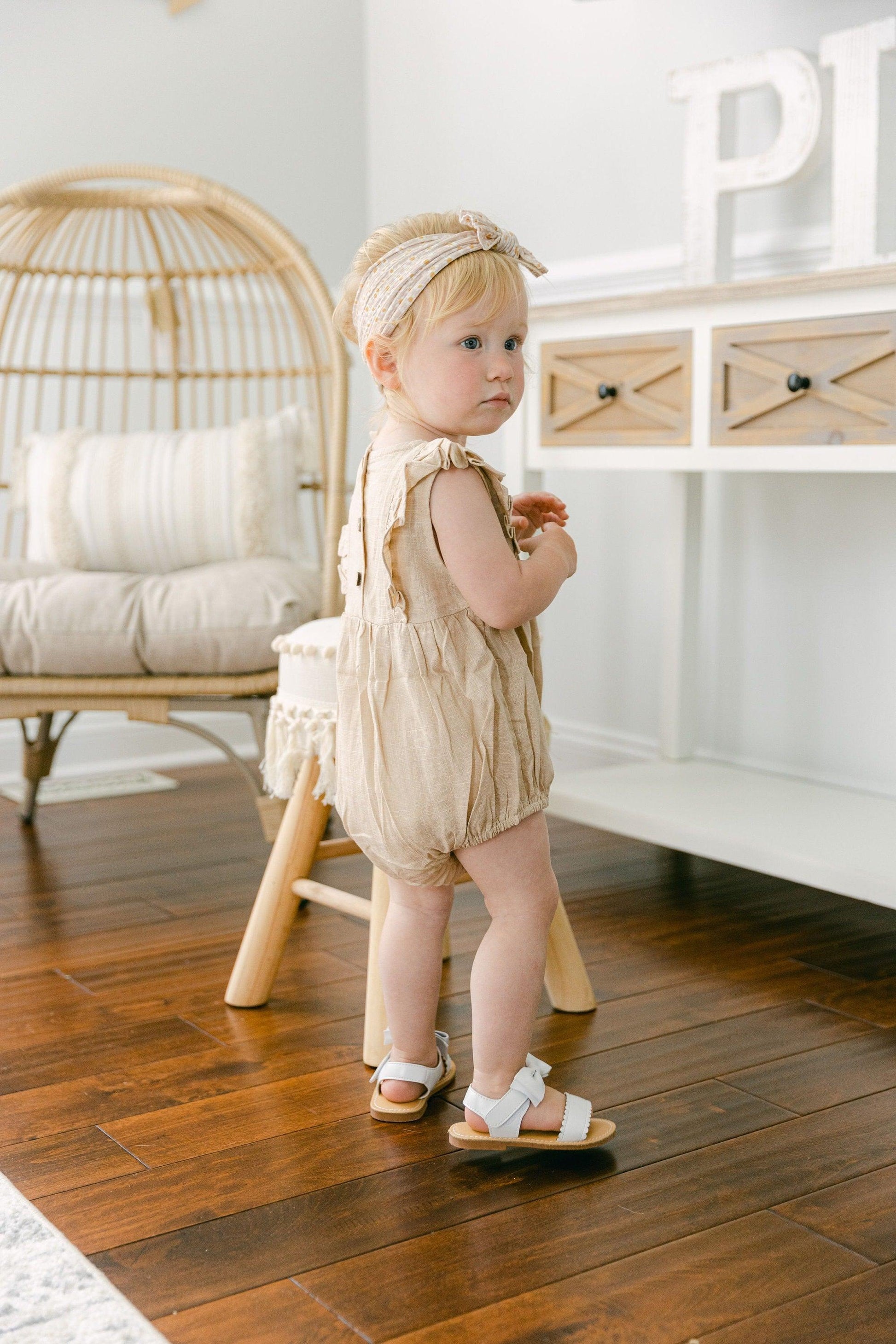 Linen Bubble Romper - BellaBerryDesigns