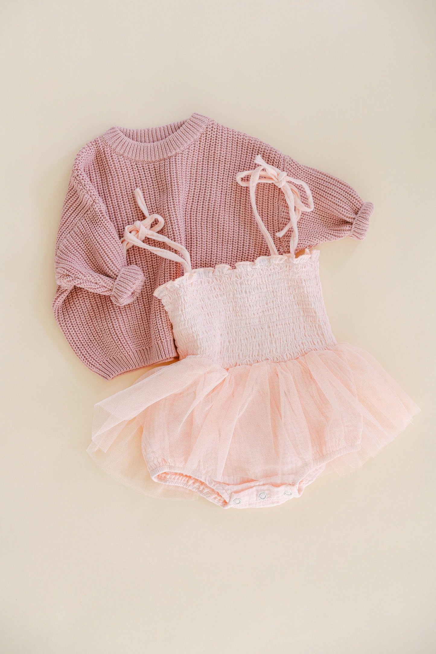 Baby Girl 2 Piece Bubble Tutu and Sweater Outfit | Baby Girl Tutu Onesie and Sweater | 2 Piece Summer to Fall Outfit for Baby Girls